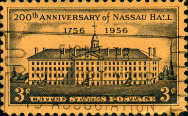 Nassau Hall. 1756. US Postage.