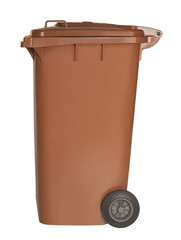brown waste container