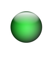 Glas Button grün
