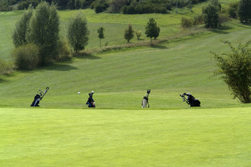 Obraz na płótnie Canvas golf scenery at summer time