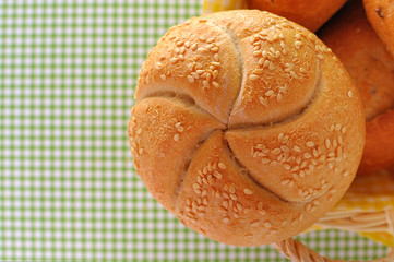 Bread rolls background(with copy space )