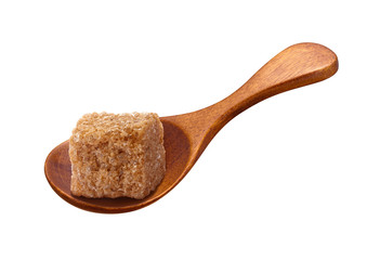 Wood Sugarcane Spoon with clipping path