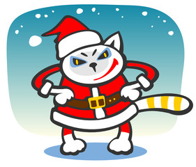 santa cat