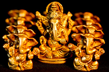 Ganesha amongst nine Ganesha's