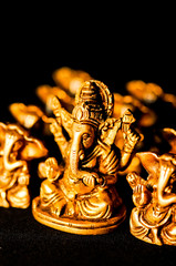 Ganesha on black background