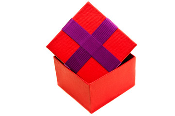 Red purple present box