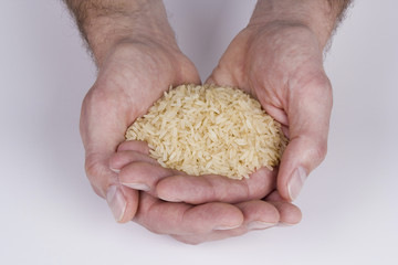 Hände voll Reis, Querformat