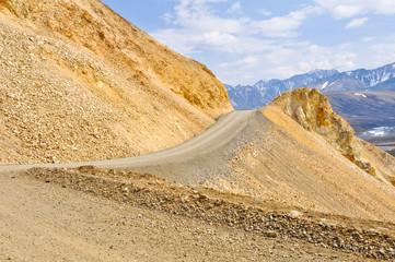 Gravel road in Denali national park, Alaska