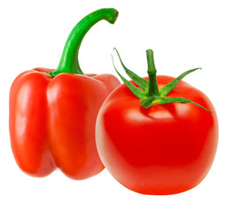 Tomato isolated on white background