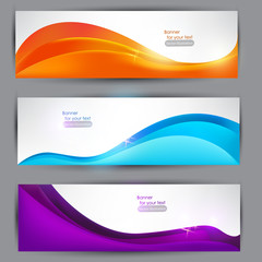 Abstract vector banners set