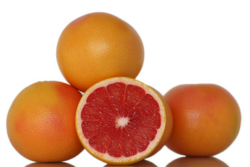 cut grapefruit