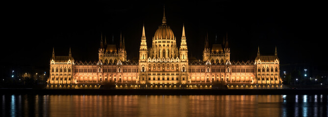 High detail photo of the Parlament in Hungary at night