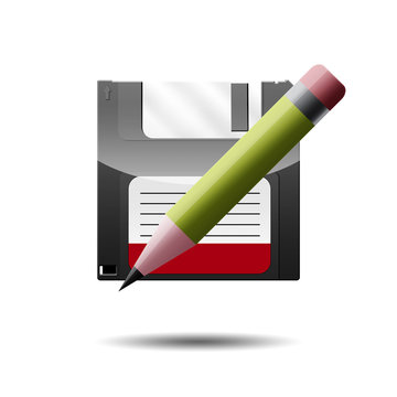 Icono editar disquete 3D