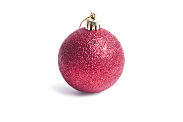 Red glitter Christmas ball