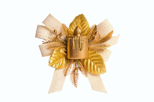 Gold Christmas bow