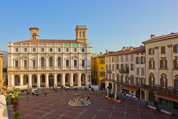 palazzo del Podesta in old town, Bergamo, Italy