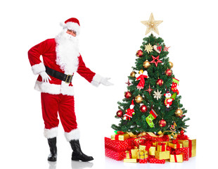 Santa Claus and Christmas Tree.