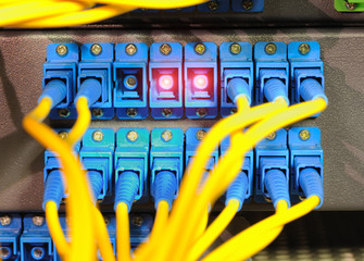 communication and internet network server room