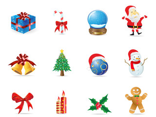 Fototapeta premium christmas icon set