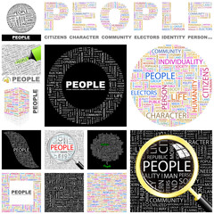 PEOPLE. Concept illustration. GREAT COLLECTION.