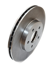 New brake disc isolated on white background