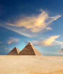 Wall murals Beige Egypt pyramid