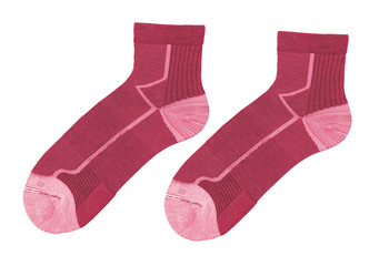 red socks isolated on white