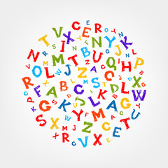 Sketch frame with letters for your design