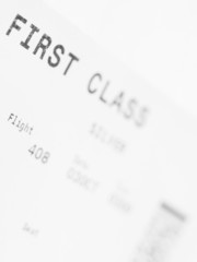 Airplane first class ticket