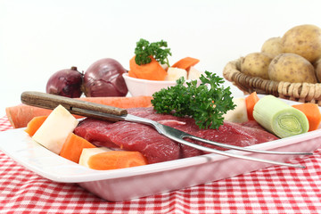 frisches Rindfleisch
