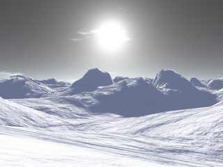 Fototapeta na wymiar Zima w górach