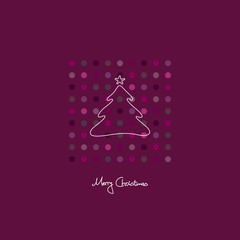 Christmas Tree Star Pattern Purple