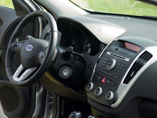 Interior of a modern vehicle