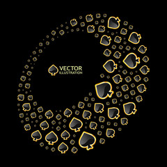 Gambling composition. Abstract background.