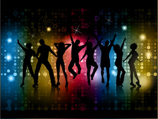 Plakat Party people background