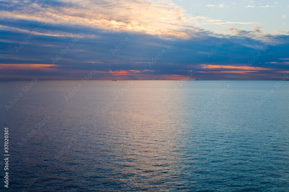 Poster sunset on Baltic Sea