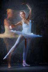 Fototapeta premium Beautiful ballet dancer in motion..