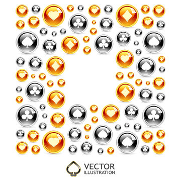 Vector gambling composition. Abstract illustration.