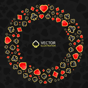 Vector gambling composition. Abstract background.
