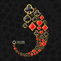 Vector gambling composition. Abstract background.