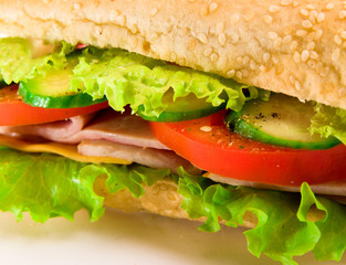 Ham and cheese sandwich