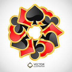 Vector gambling composition. Abstract illustration.