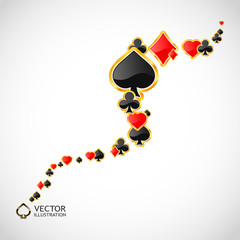 Vector gambling composition. Abstract illustration.