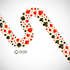 Vector gambling composition. Abstract illustration.