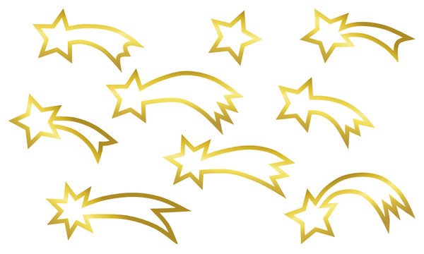 golden shooting stars