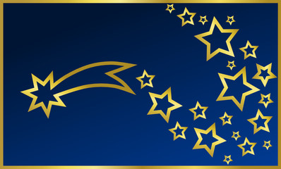 shooting star with star dust