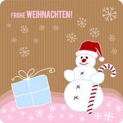Frohe Weihnachten Merry Christmas Gechenk Snow Schnee Karton