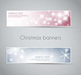 Fototapeta na wymiar Set of vector christmas / New Year banners