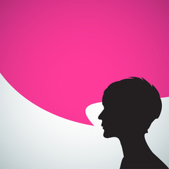 Abstract speaker silhouette