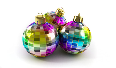 multi coloured baubles
